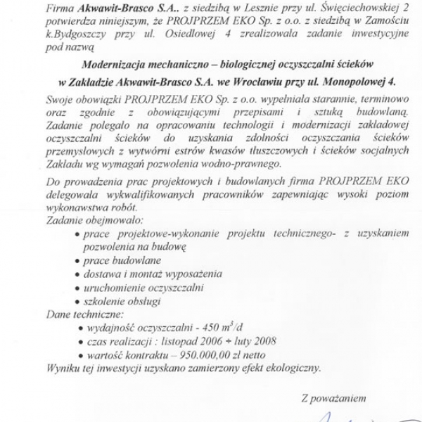 AKWAWIT BRASCO S.A., Wrocław