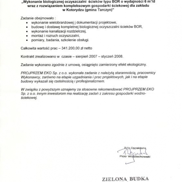 ZIELONA BUDKA Sp. z o.o., Kotorydz